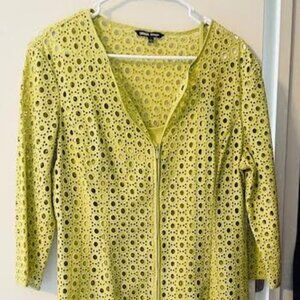 Samuel Dong Apple Green eyelet dress